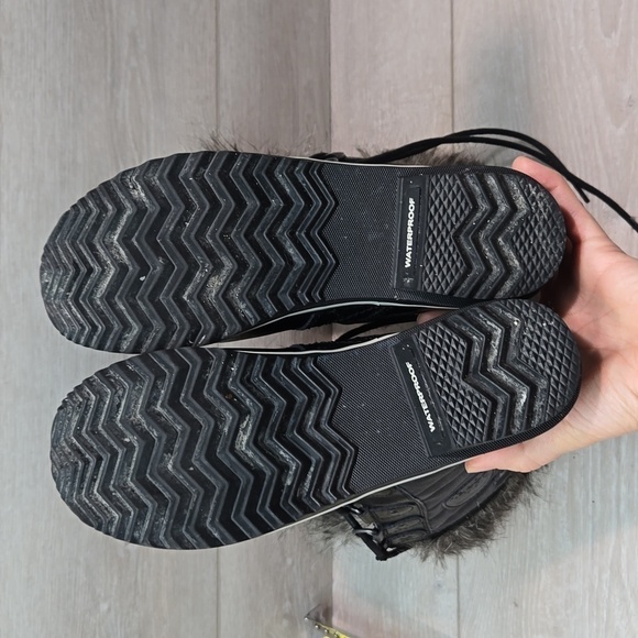 Sorel Women Tall Leather Tofino II Fur Faux Rubber Saltwater boots shoes sz 6 - Picture 12 of 14